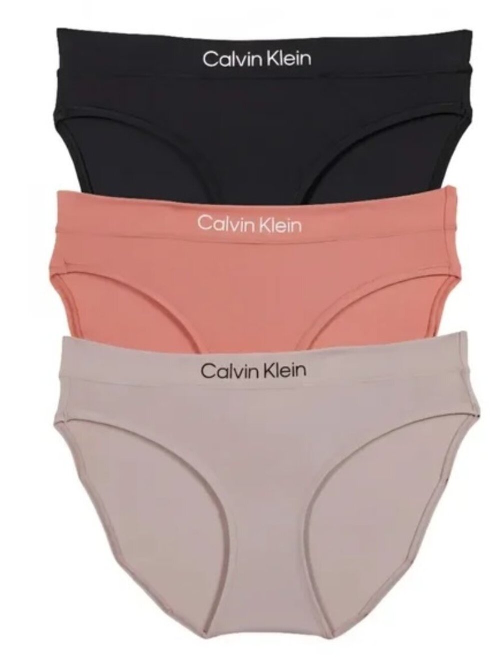 NEW Calvin Klein 3 Pack Bikini Panties XL LOGO Microfiber Stretch Underwear